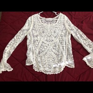 Floral see through blouse